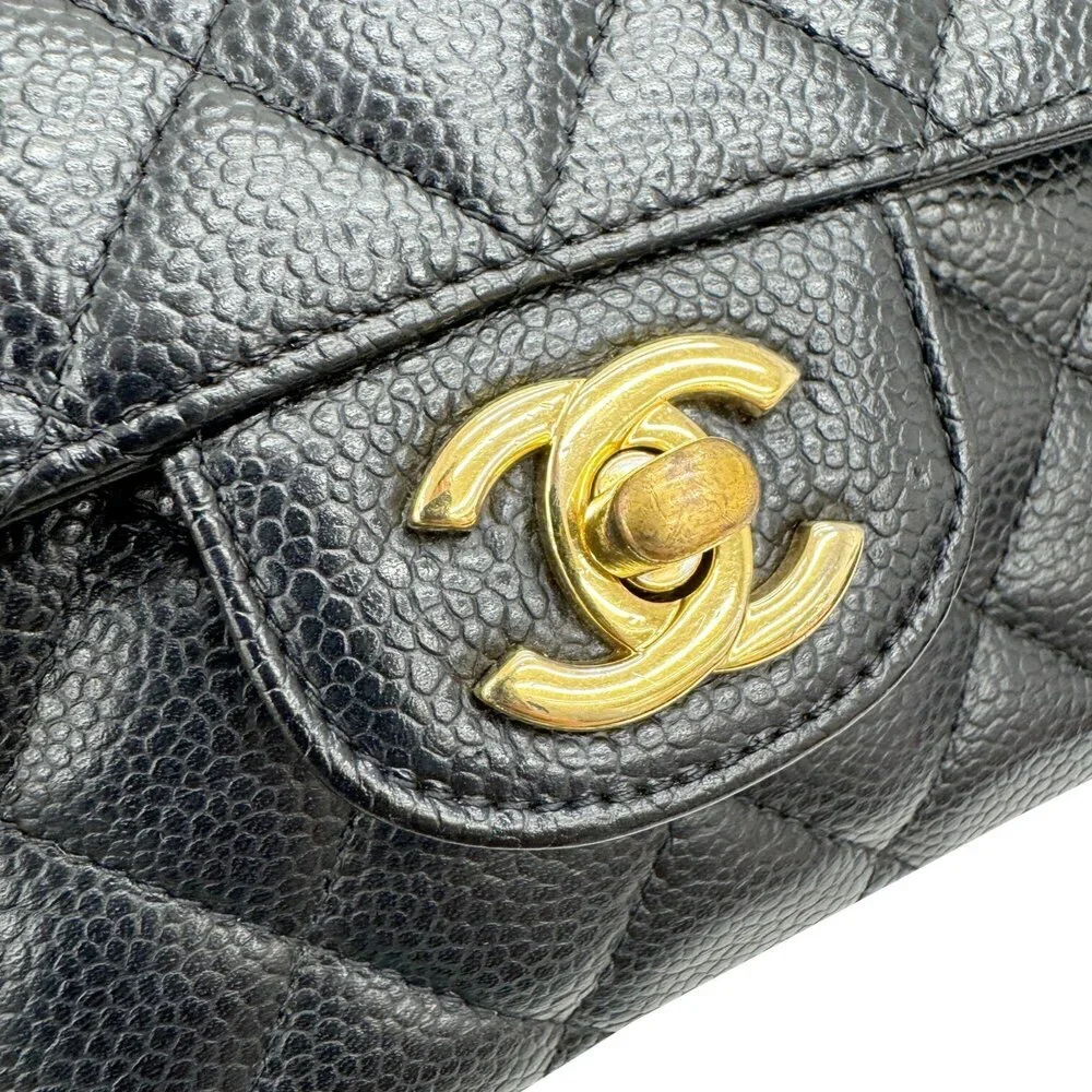 CHANEL Authentic Black Caviar Leather Wallet - Picture 10 of 13